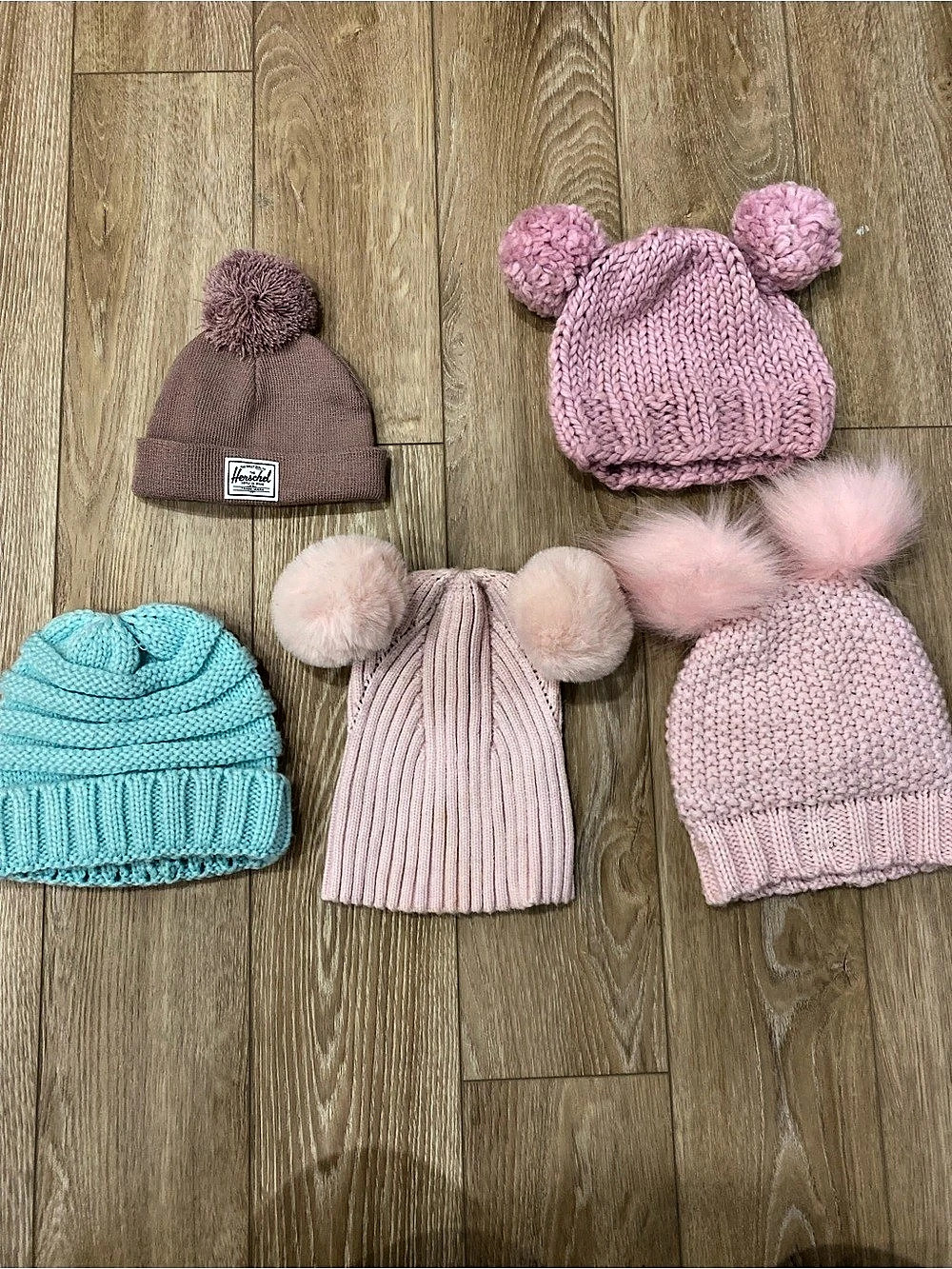 7 piece baby toque and hats Herschel Supply Co. Elmer Beanie. Kids Hat Bundle Pi